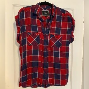 Rails Short-Sleeve Button-Down Top